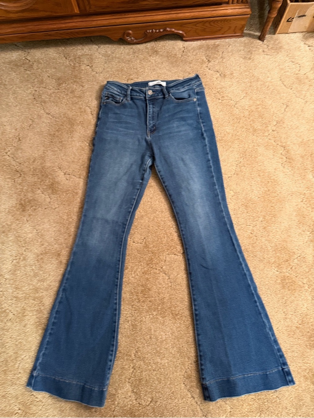 KanCan Medium Blue High-Rise Flare Jeans